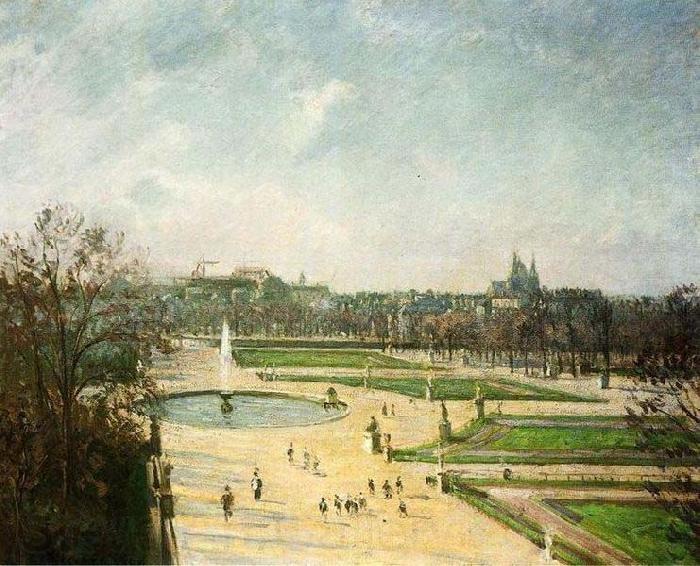 Camille Pissarro Tuileries Gardens, Afternoon, Sun France oil painting art